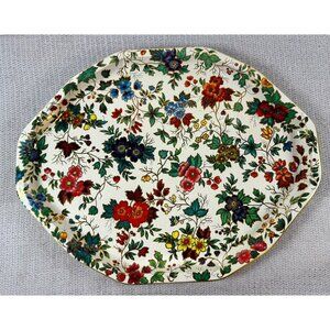 Vintage Daher‎ Decorated Ware Serving Tray Floral Design Tea tray 70’s England